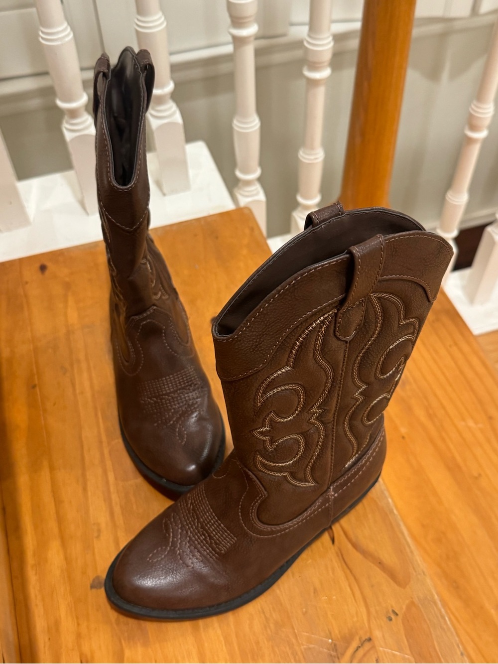 Cat & Jack Brown Kids' Western Pull-On Boots